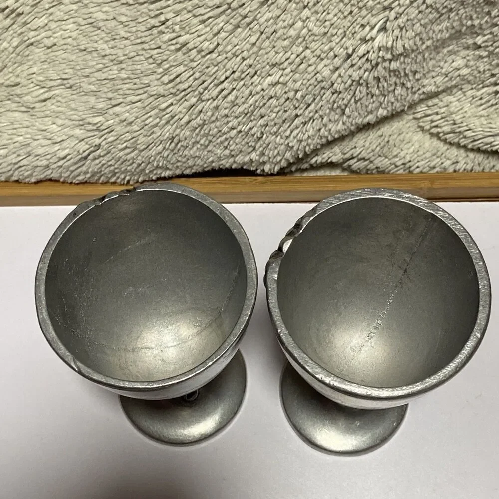 Set of 2 Goblets Vineyard Elegance renaissance ￼festival ￼vintage pewter new